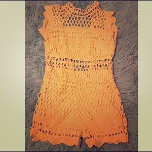 Yellow Lace Romper